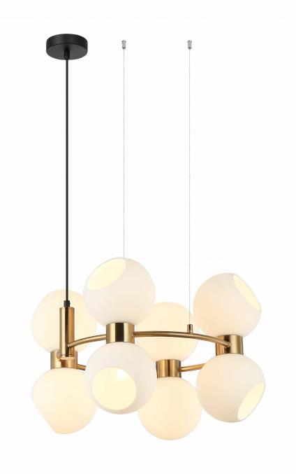 Люстра MDM-5905/8 BRO+W латунь 8x40W E27 d620 h1000, HAO24